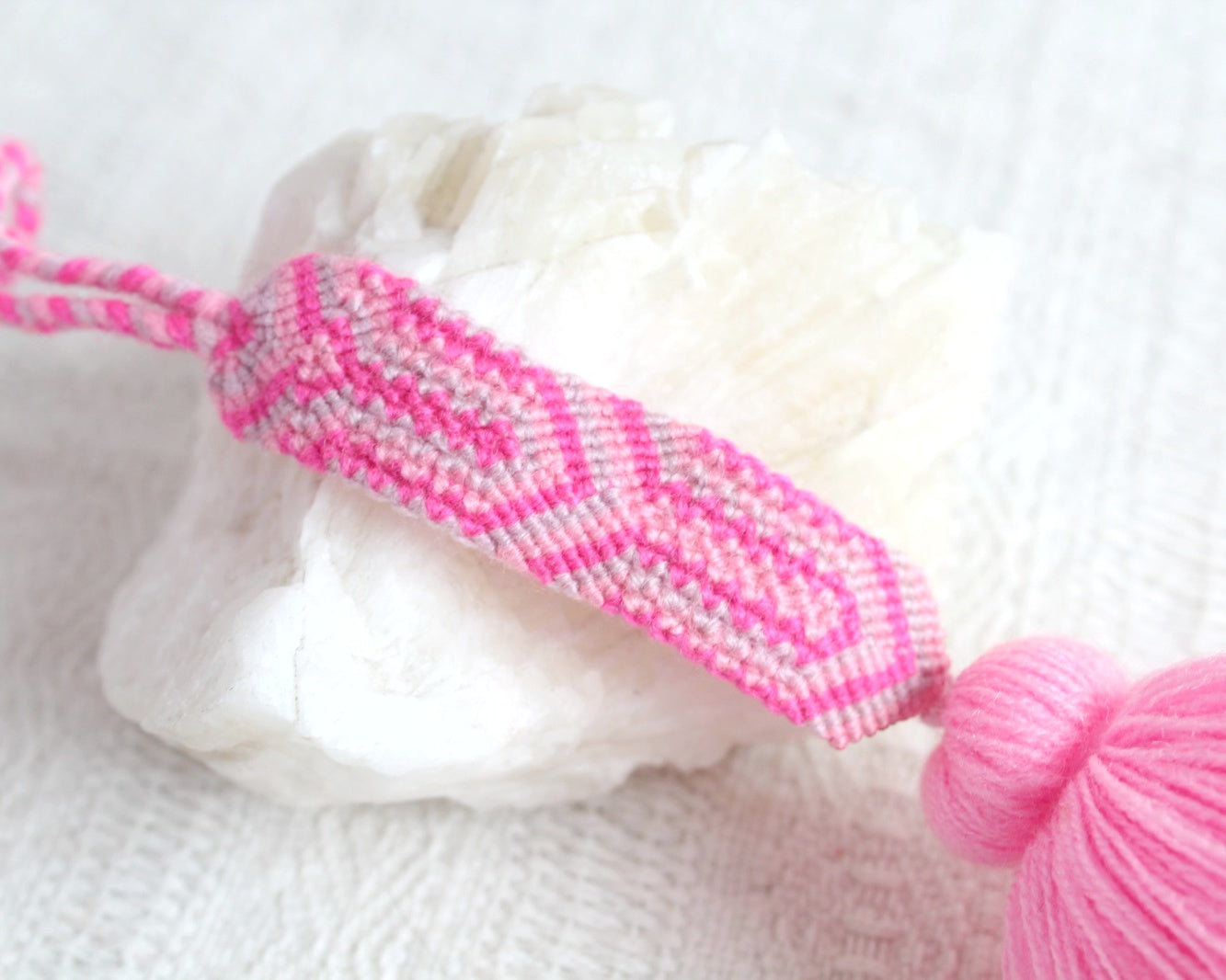 Campanitas con pulsera Rosa Blanco