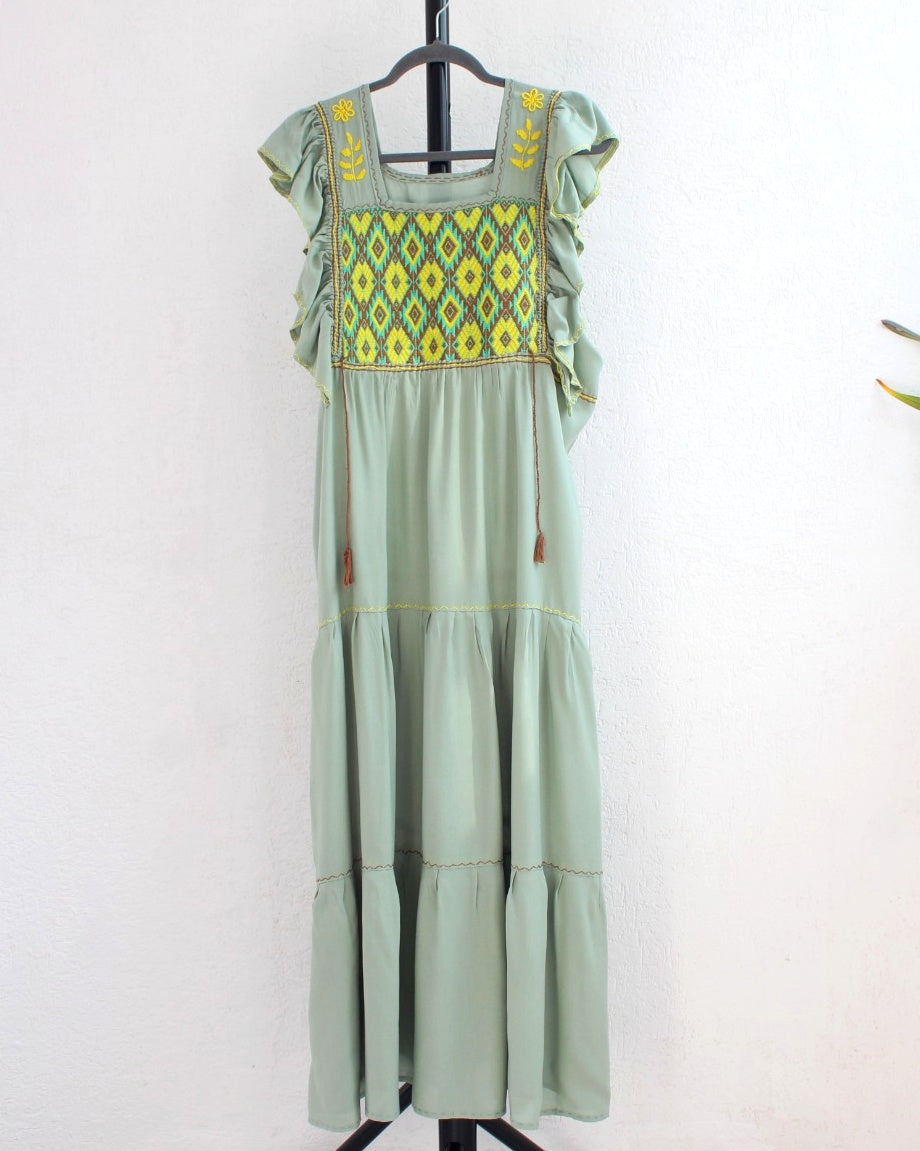 Vestido Josefina Menta Amarillo Unitalla