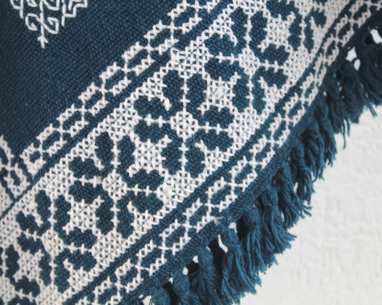 Mañanita Estrellas Azul Blanco Punto de Cruz