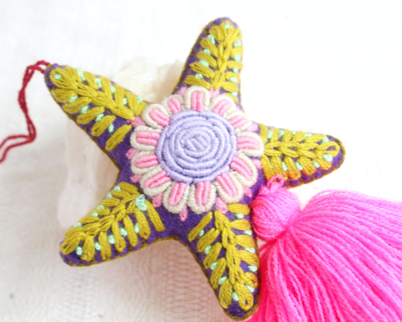 Estrella Rococo Verde Rosa Amarillo Lila