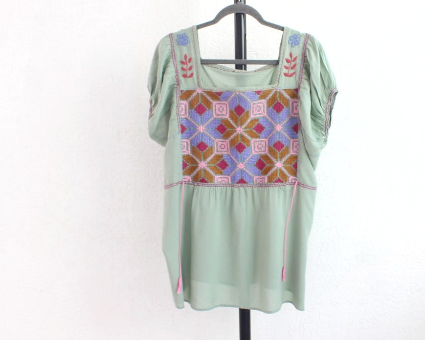 Blusa Maribel Menta Lila L XL