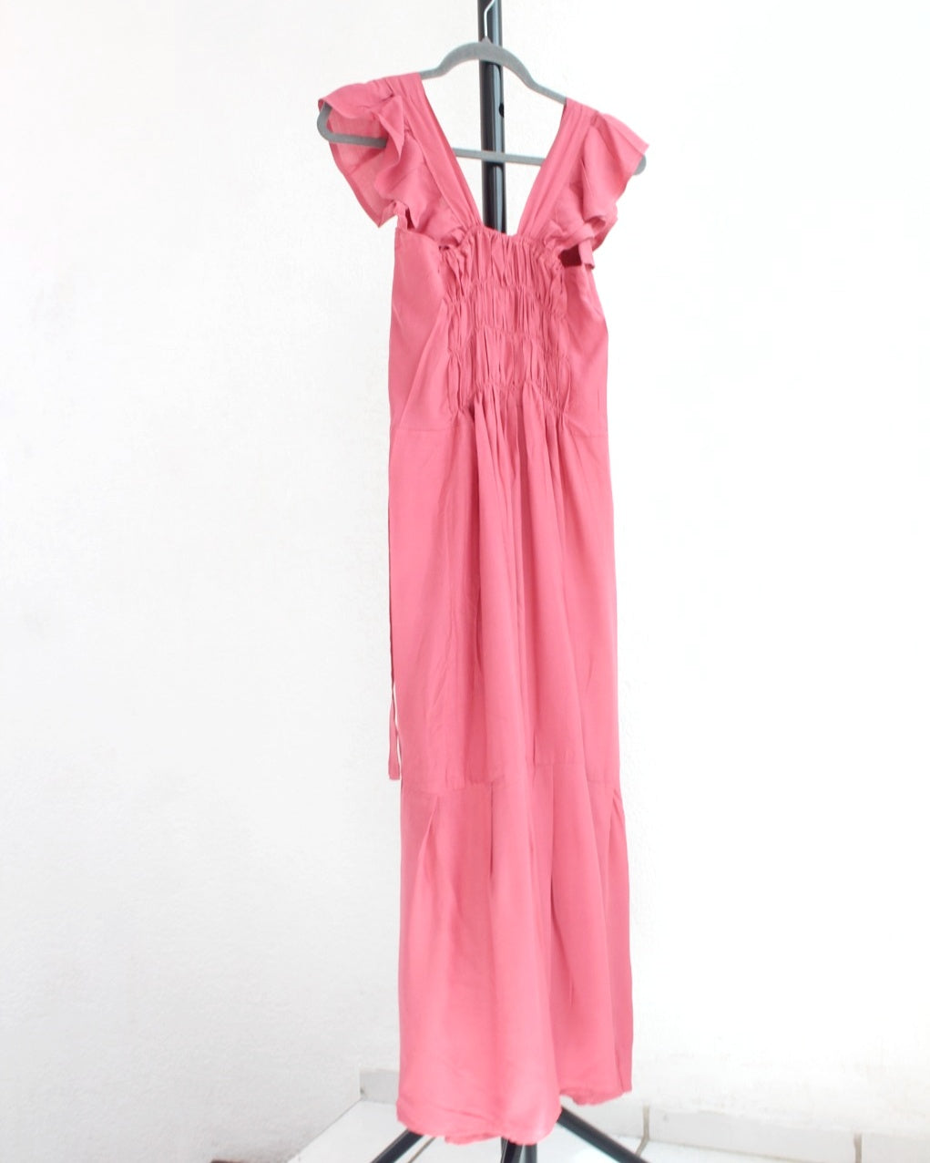 Vestido Anita Telar Largo Coral