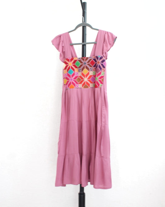 Vestido Anita Corto Rosa Colores