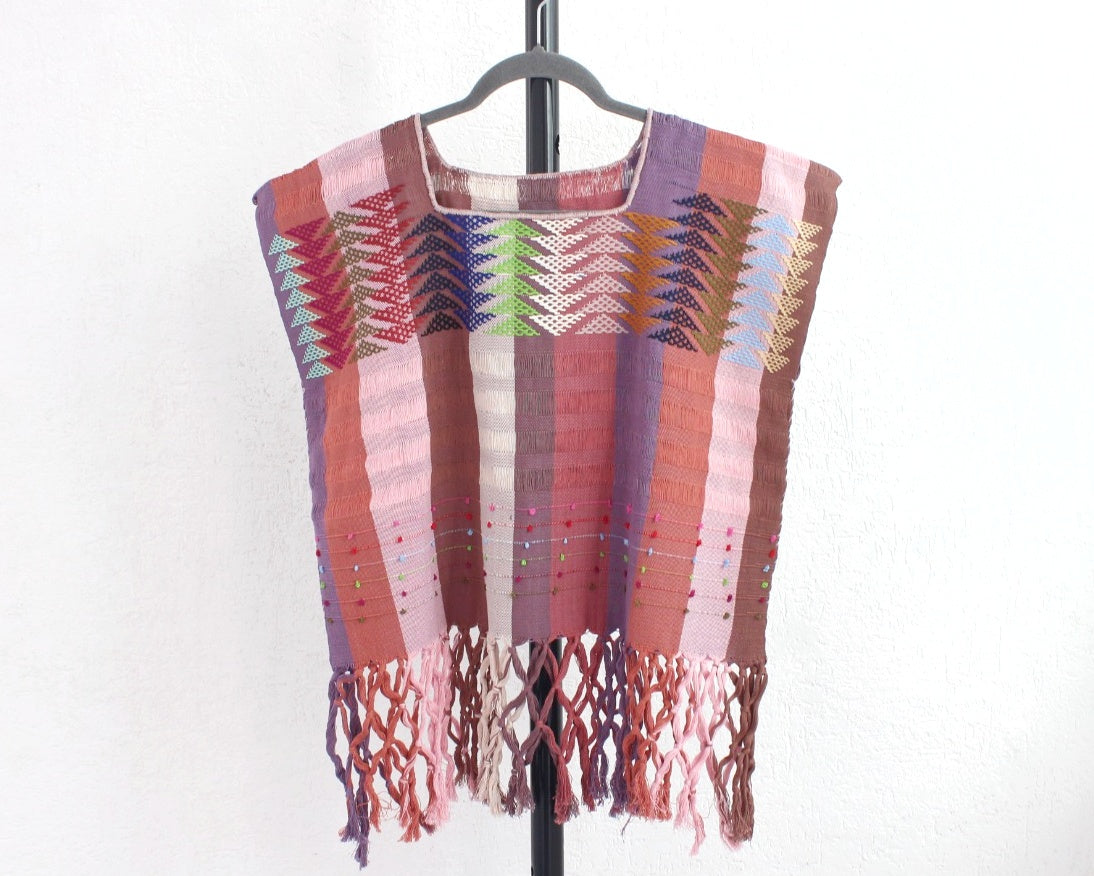 Huipil Esparanza Nuditos Rosa Lila Colores