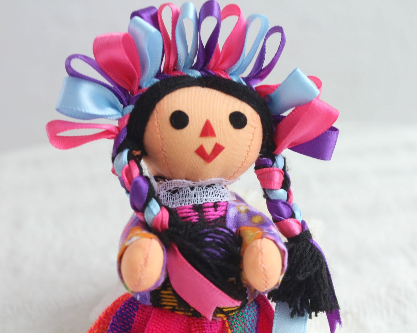 Muñeca Lelé Chica Rosa Azul Morado