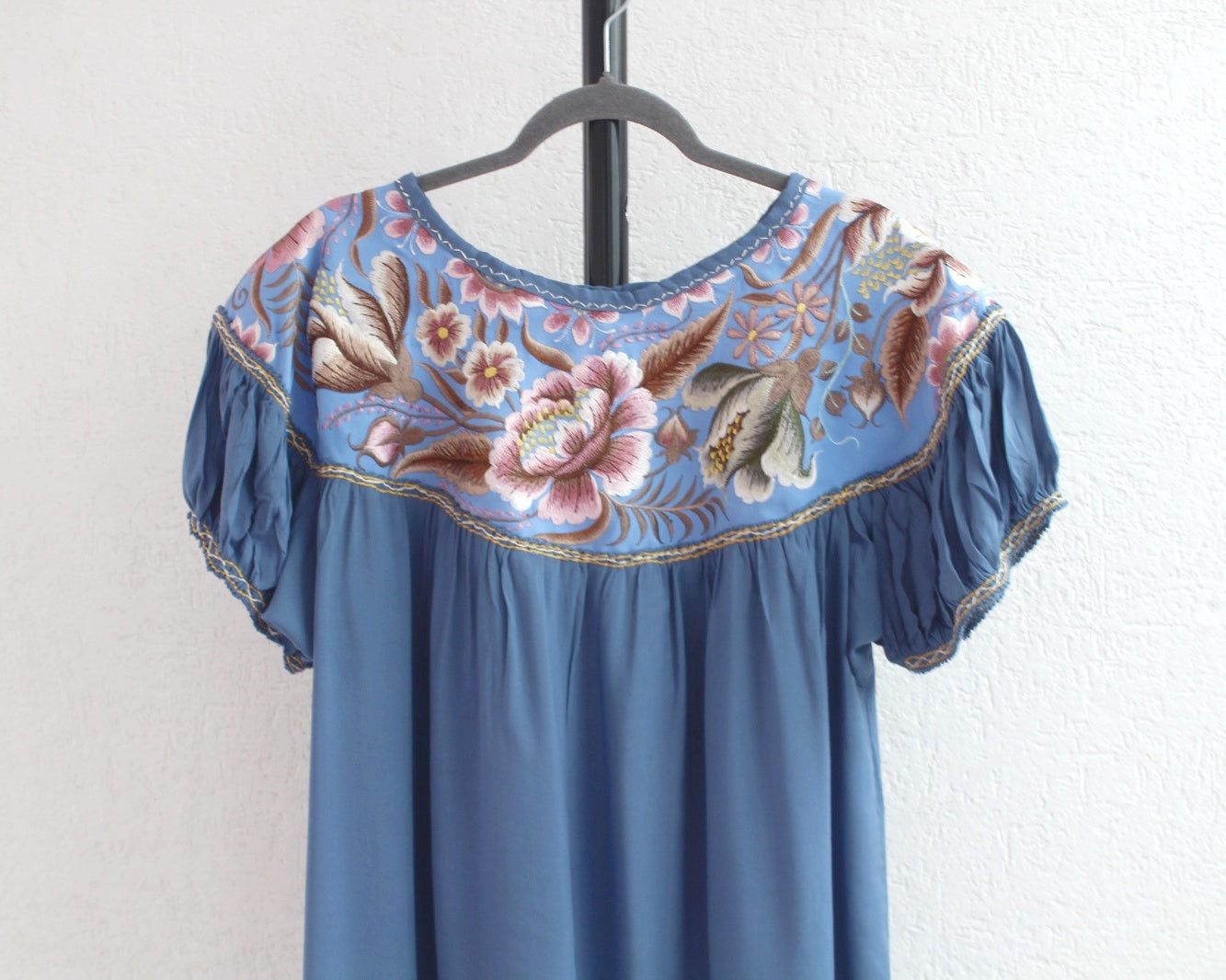 Blusa Abigail Flores Azul XXL - XXXL