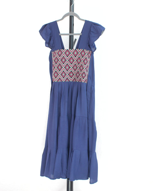 Vestido Anita Corto Azul Marino Rosa