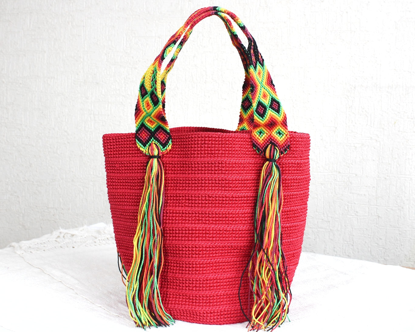 Bolso de mano Rojo y Negro