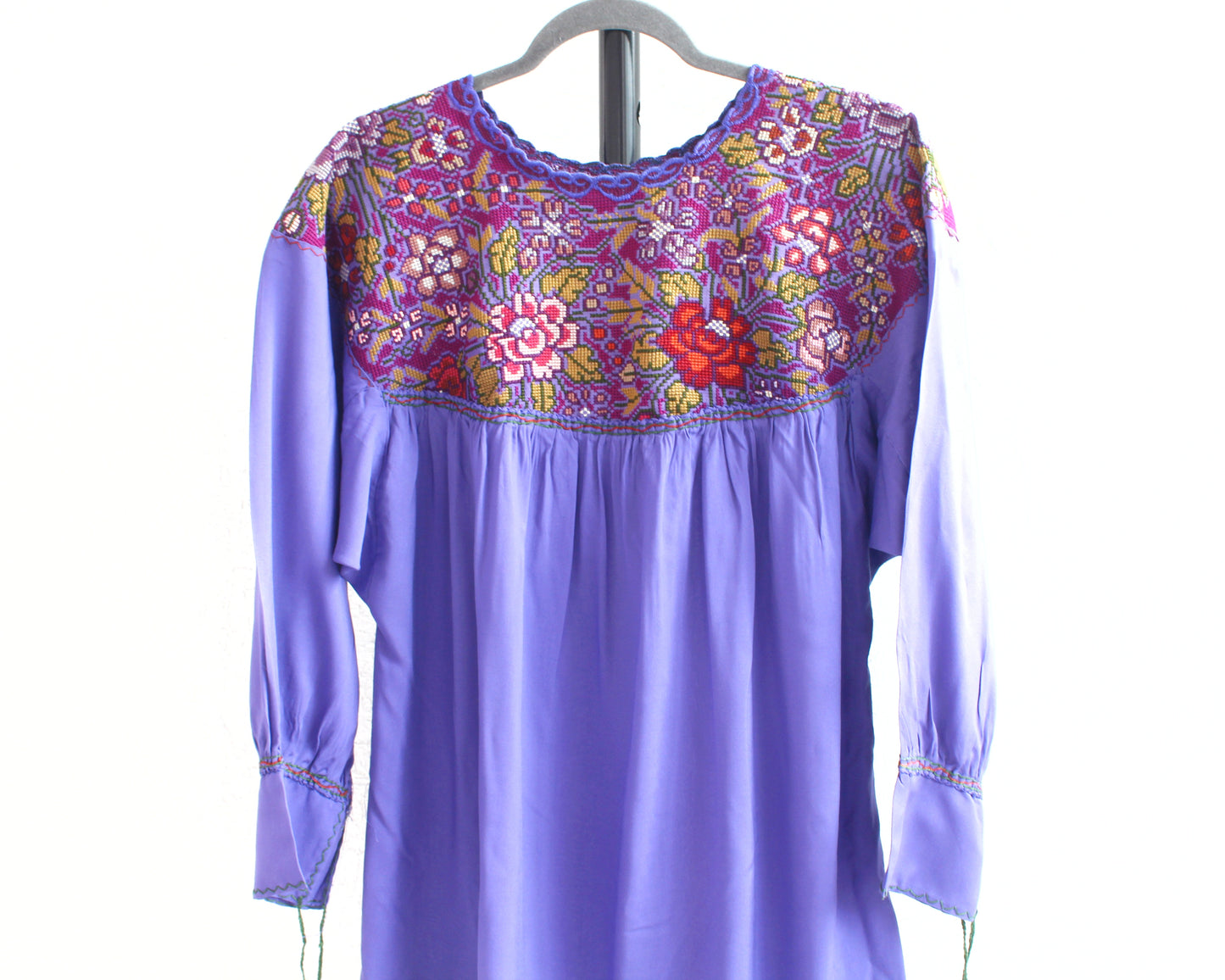 Blusa Cristina Punto de Cruz Lila