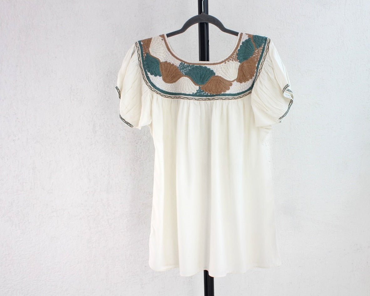 Blusa Aguacatenango Perla Azul Menta