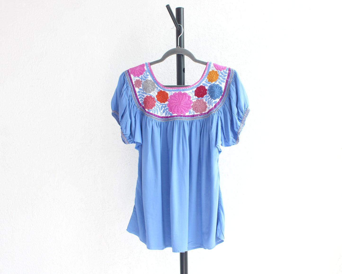 Blusa Aguacatenango Azul Rosa Colores