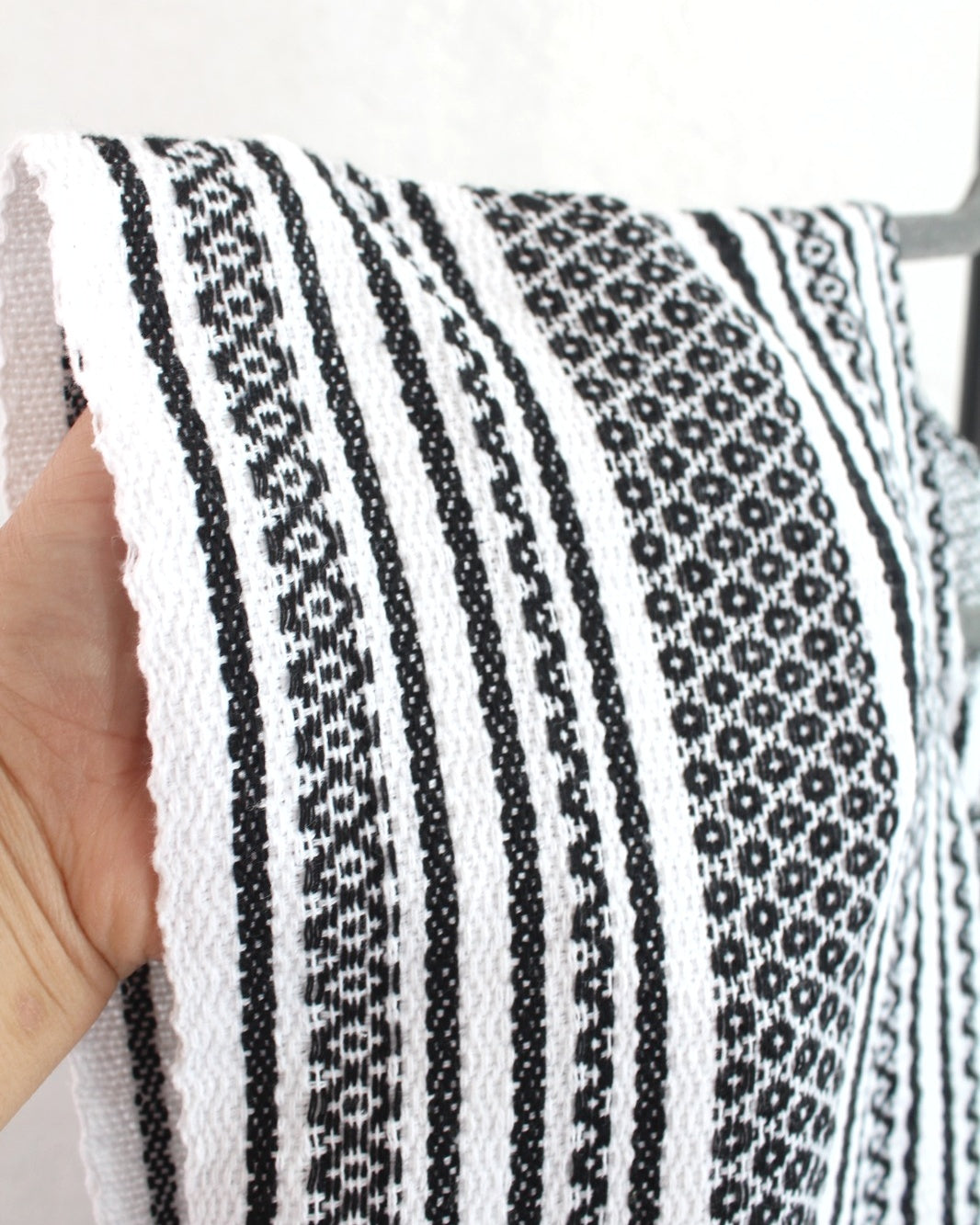 Huipil Maiz Blanco Negro XL XXL