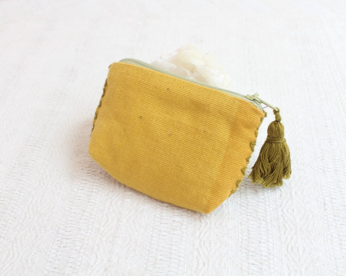 Mini Monedero Estrellas Amarillo Verde