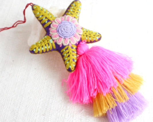 Estrella Rococo Verde Rosa Amarillo Lila