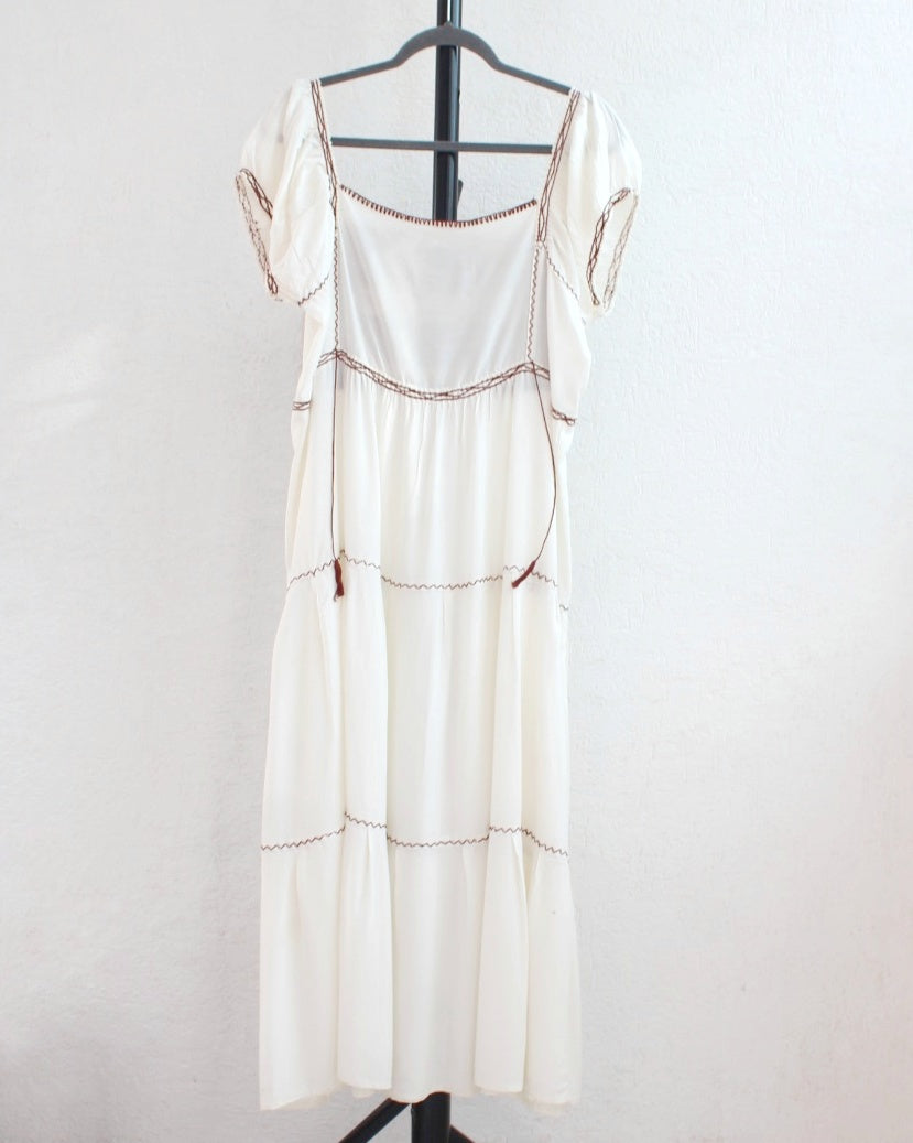 Vestido Gloria Perla Naranja Ch  M L