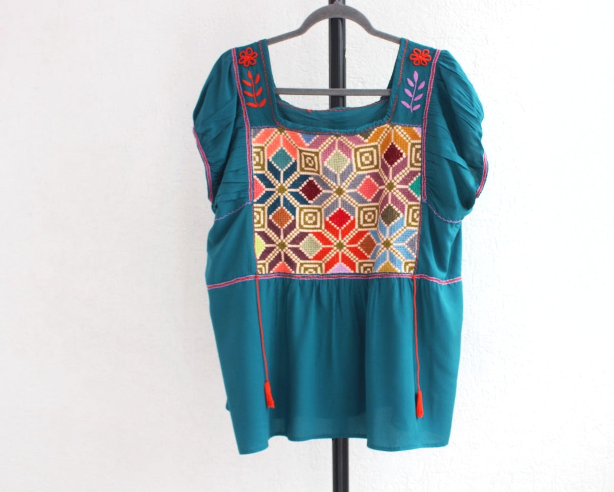 Blusa Maribel Turquesa Colores L XL 2XL