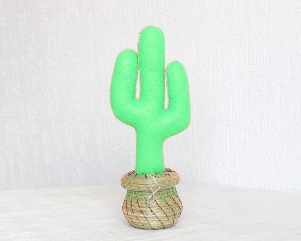Cactus Verde Claro Canasta