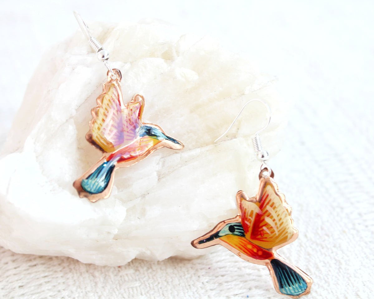 Aretes Cobre Colibri