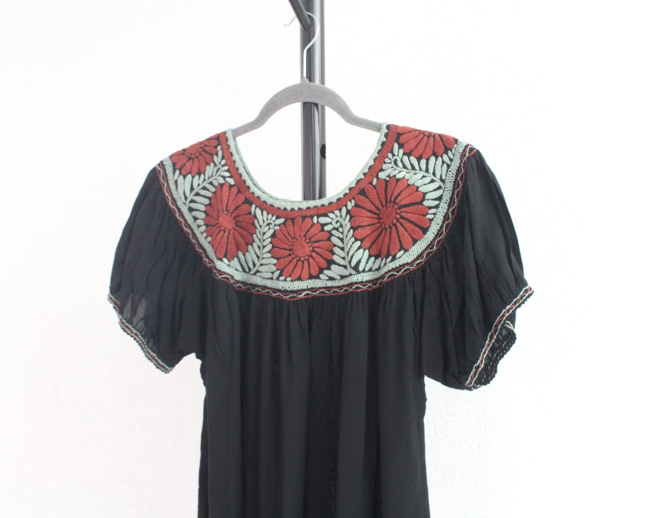 Blusa Aguacatenango Menta Teja Negro