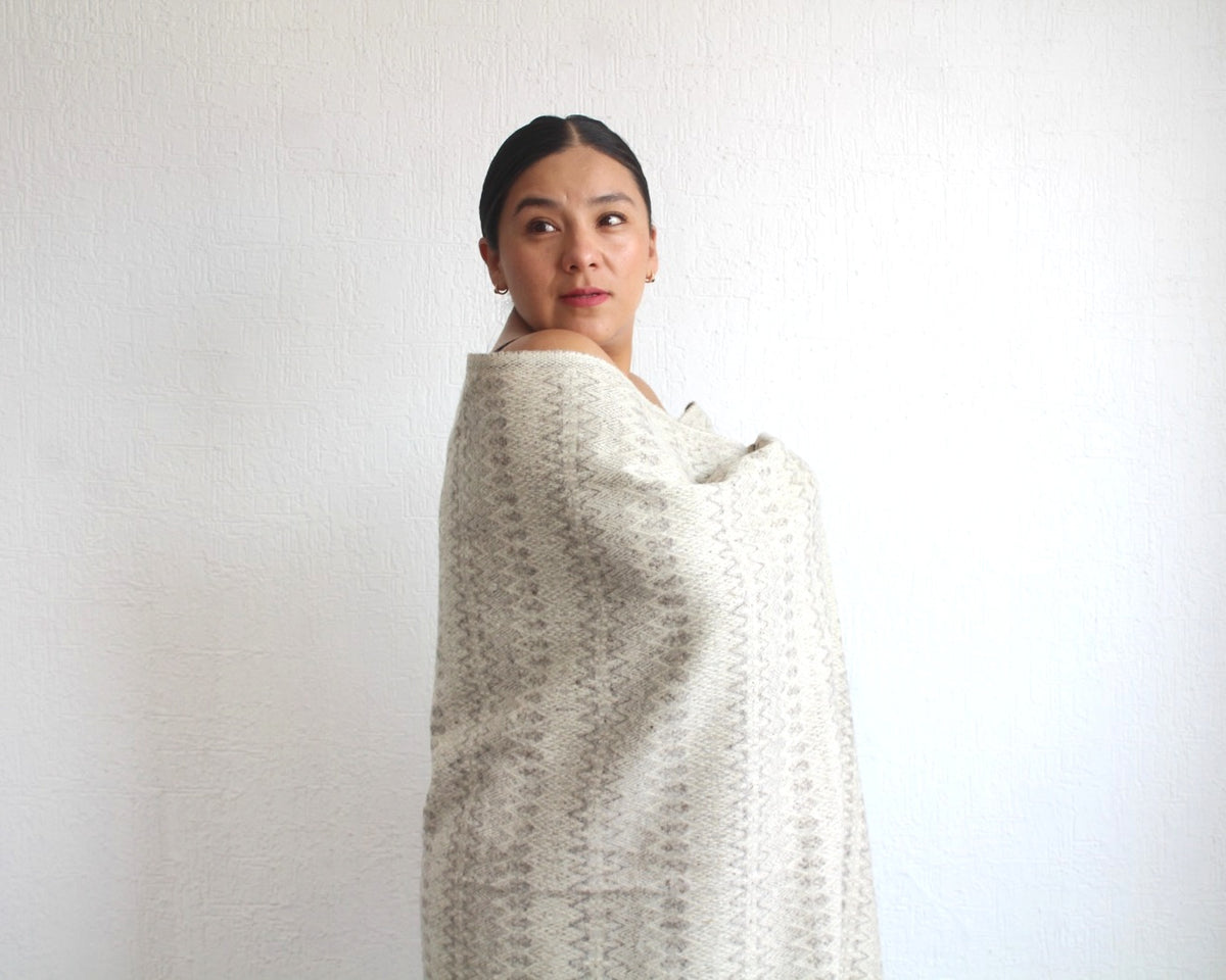 Rebozo Lana Norma Natural Doble