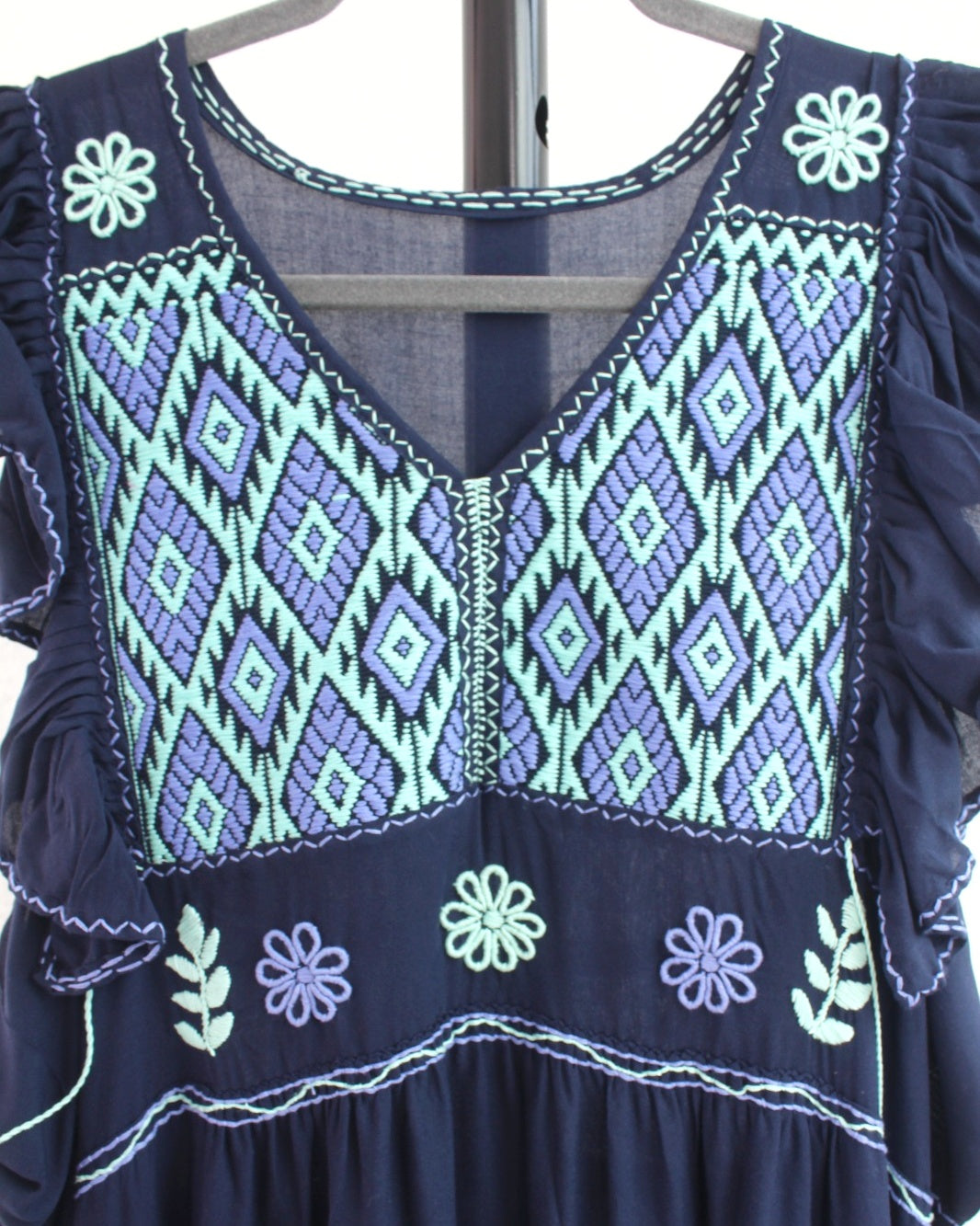 Vestido Antonia Azul Marino Menta 2XL