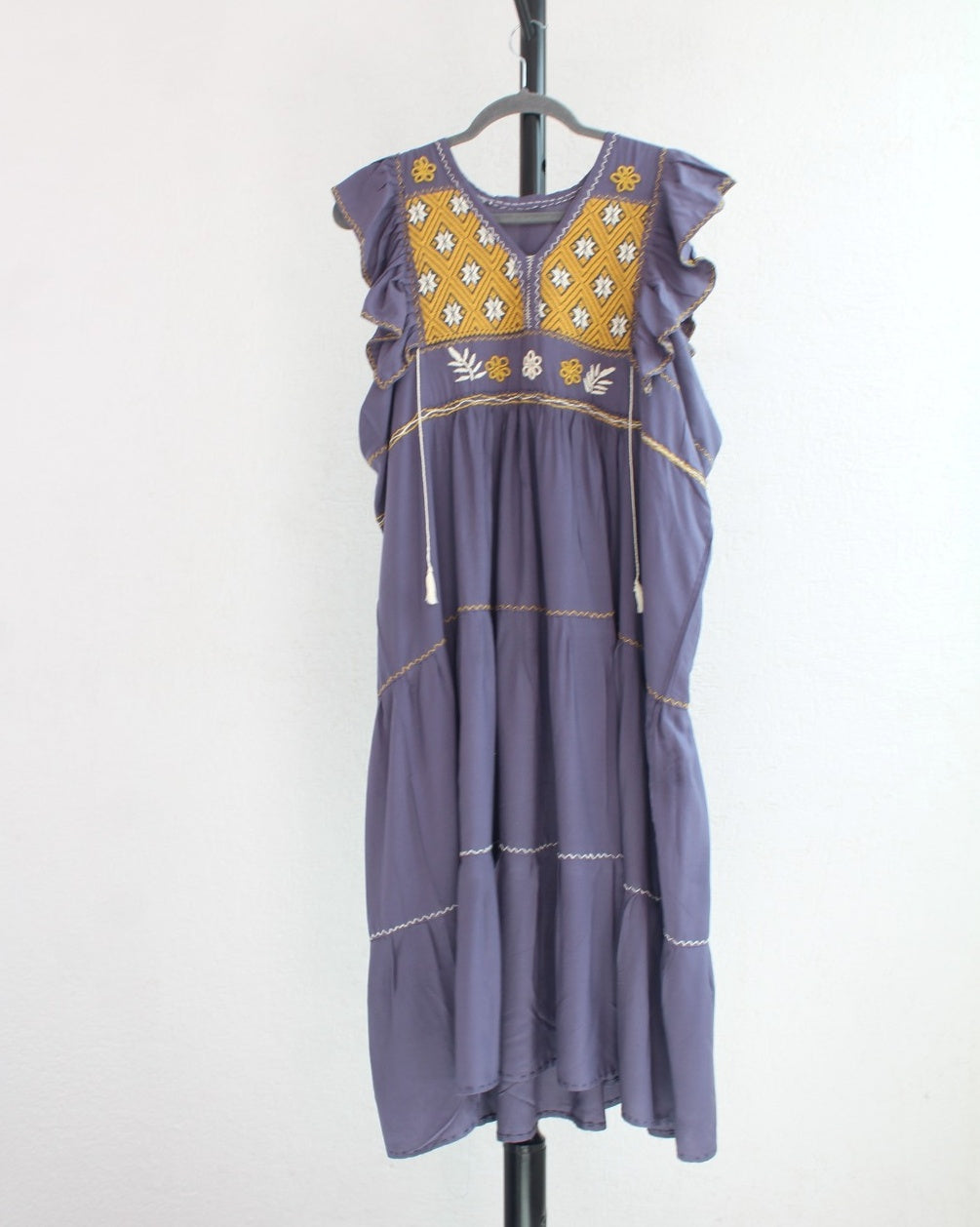 Vestido Antonia Gris Amarillo 💛