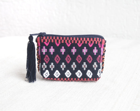 Mini Monedero Cosmos Negro Rosa