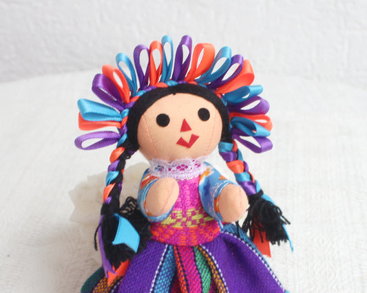 Muñeca Lelé Pequeña Lila Azul Naranja