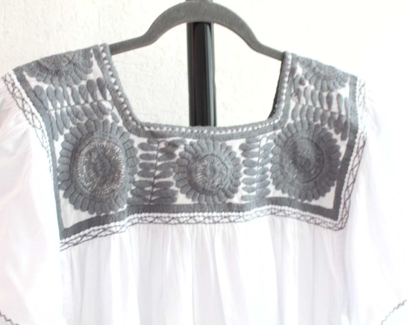 Blusa Aguacatenango Blanco Gris