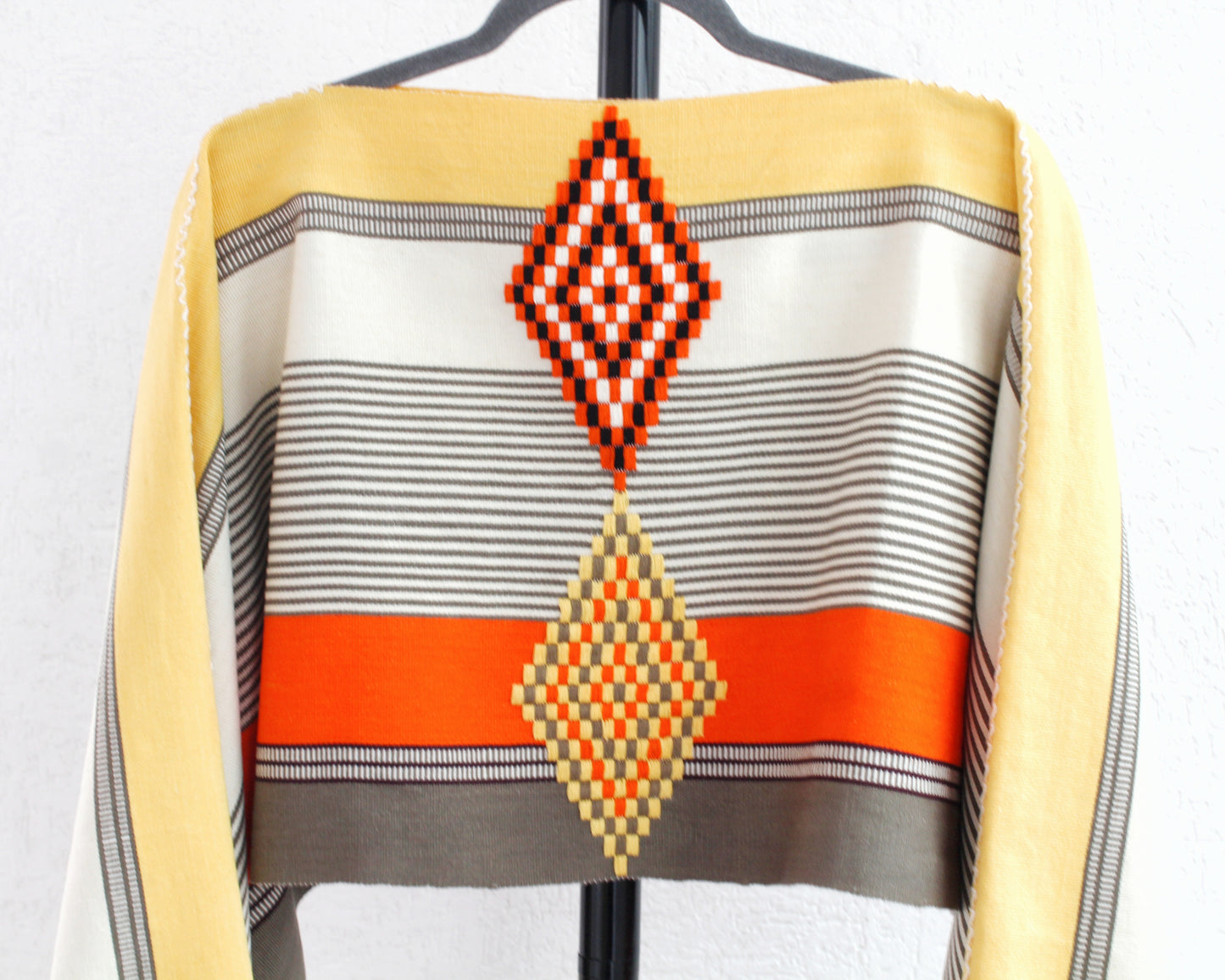 Jorongo Lineas Amarillo Gris Naranja