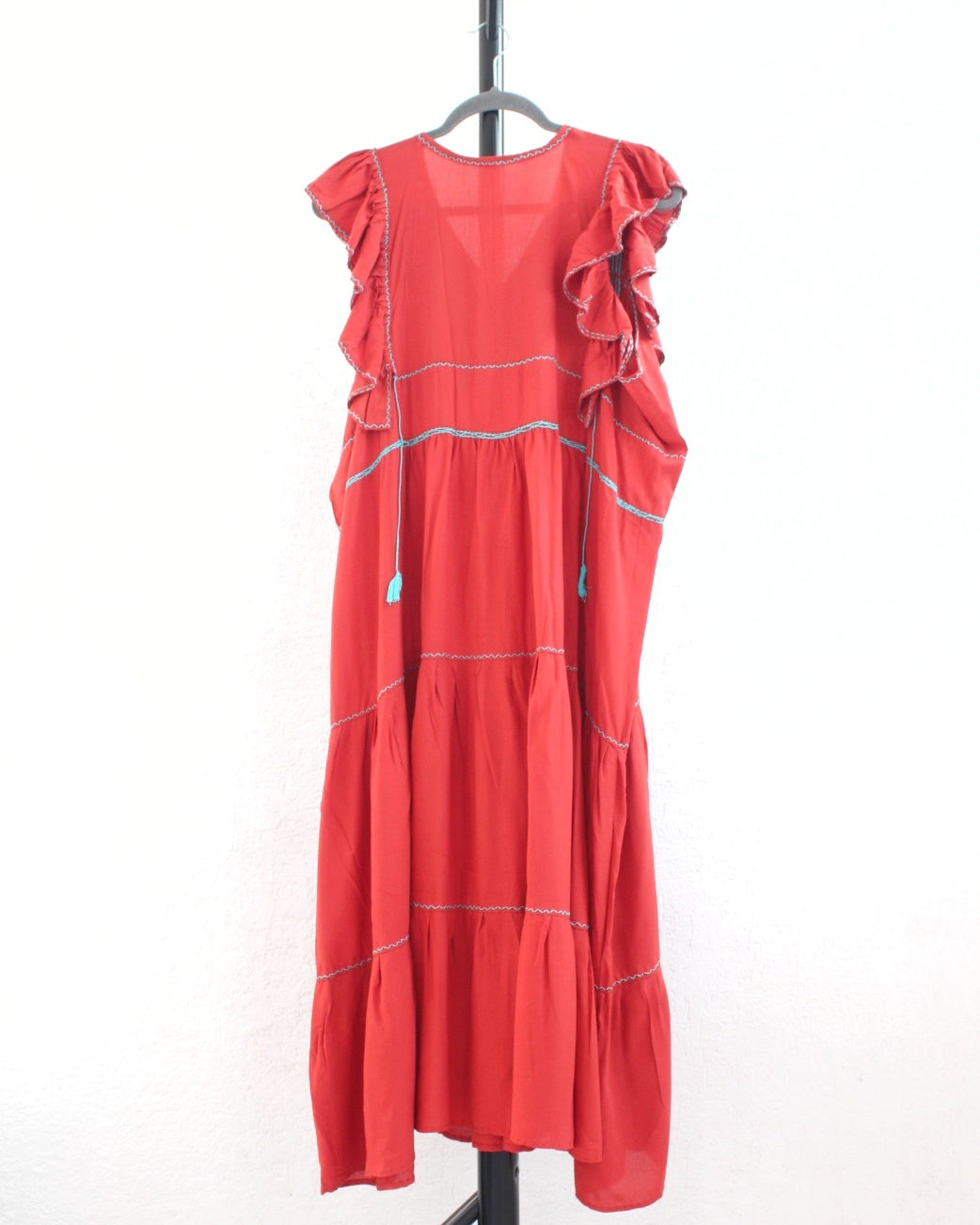 Vestido Antonia Naranja Turquesa