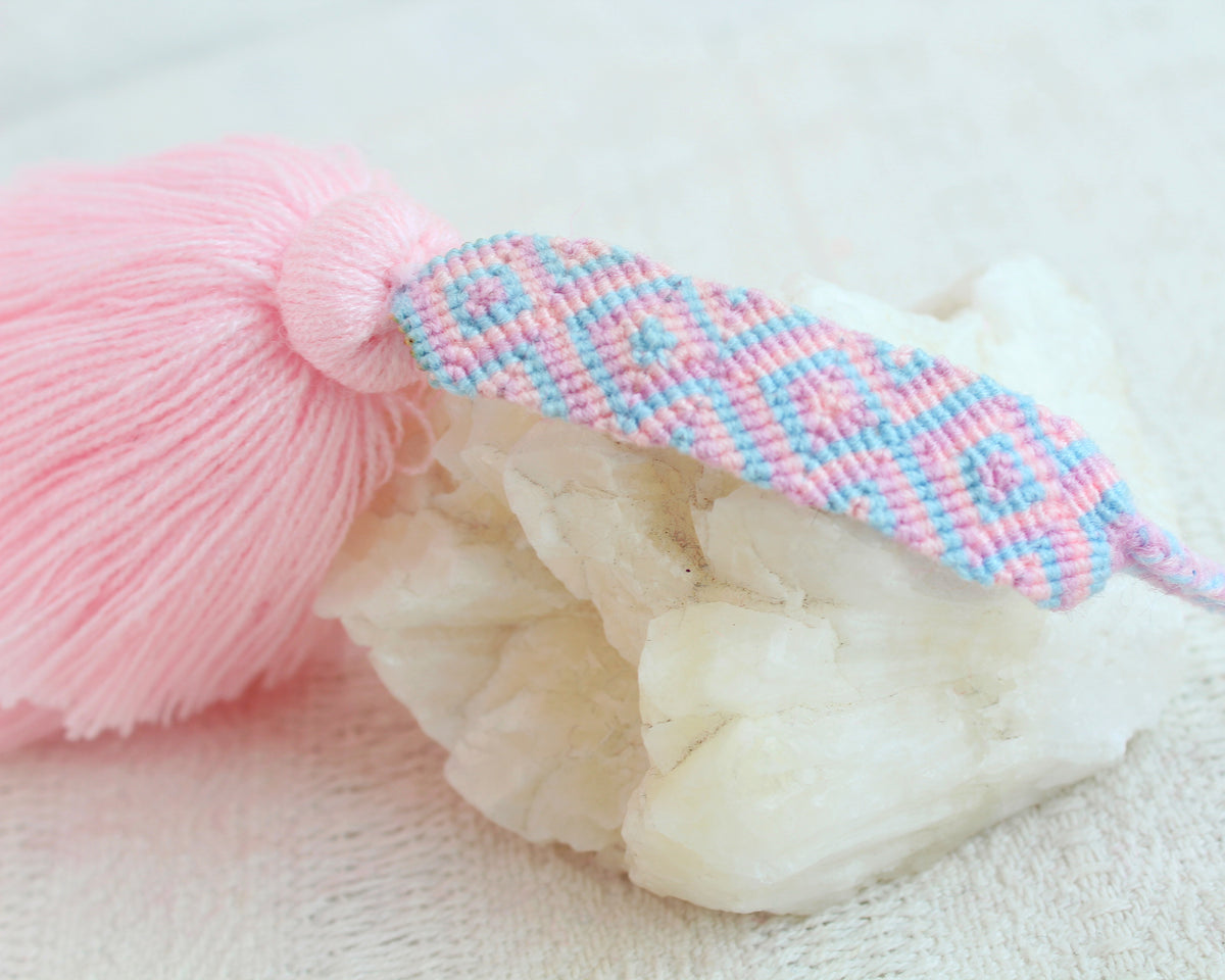 Campanitas con pulsera Rosa Azul