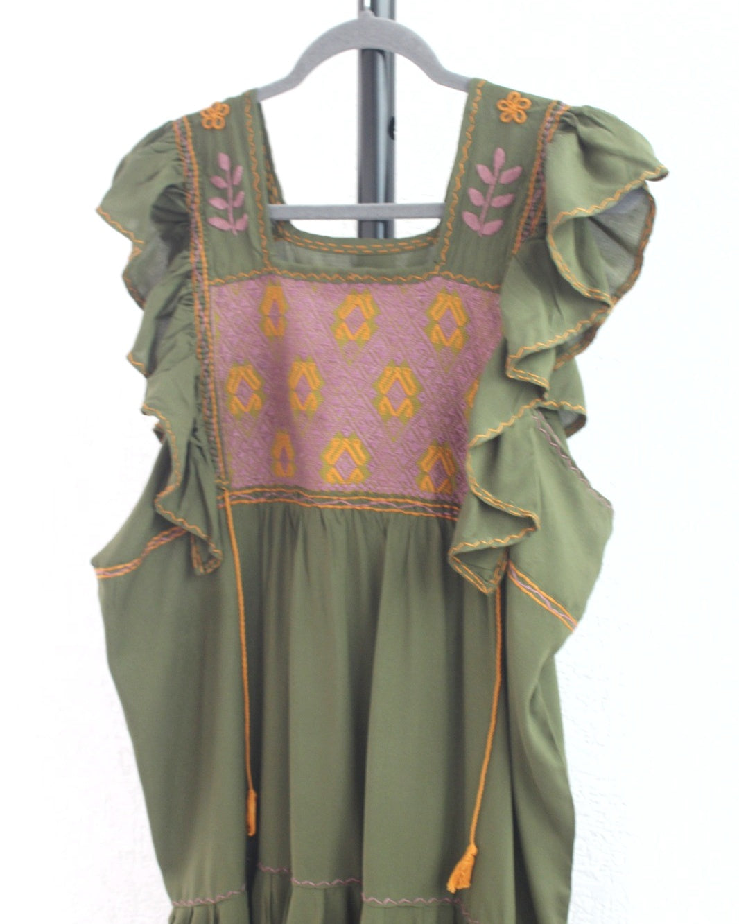 Vestido Josefina Verde Amarillo Unitalla