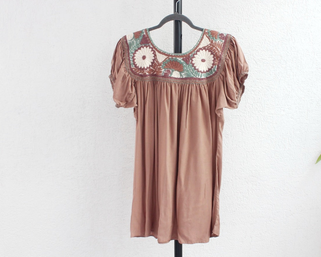 Blusa Aguacatenango Cafe Claro Menta