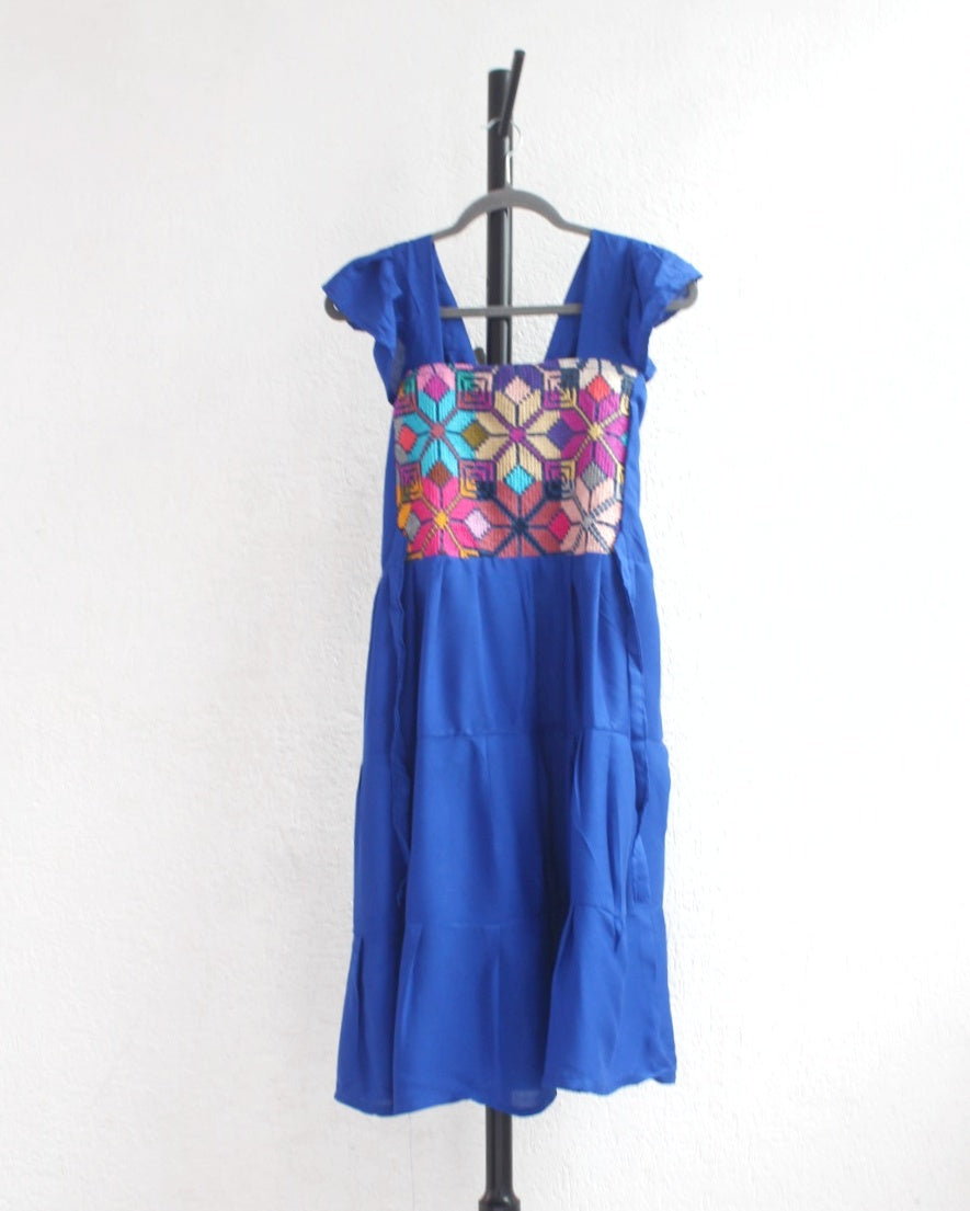 Vestido Anita Corto Azul Rey