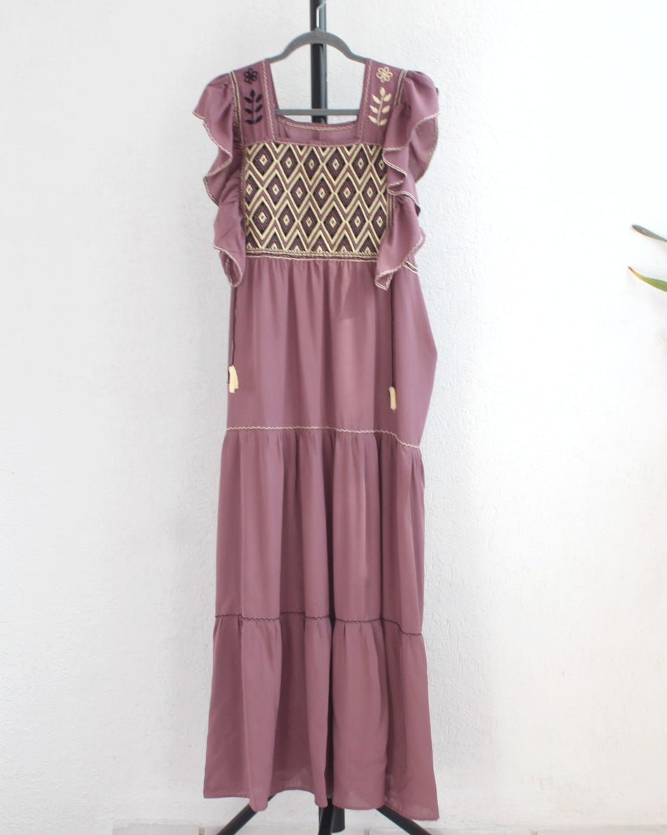 Vestido Josefina Malva Beige Unitalla