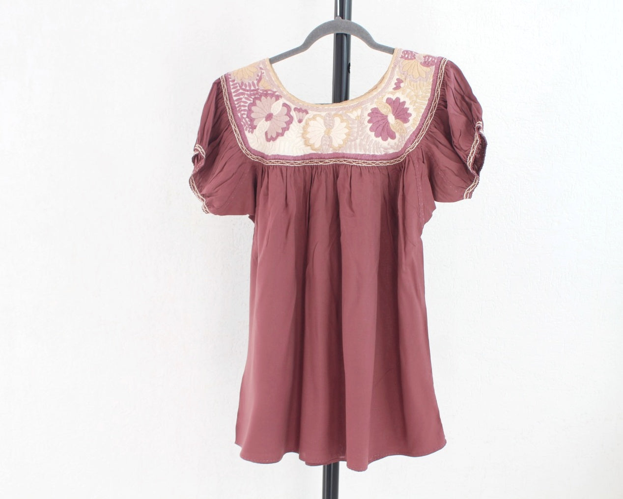 Blusa Aguacatenango Marsala Crema Beige
