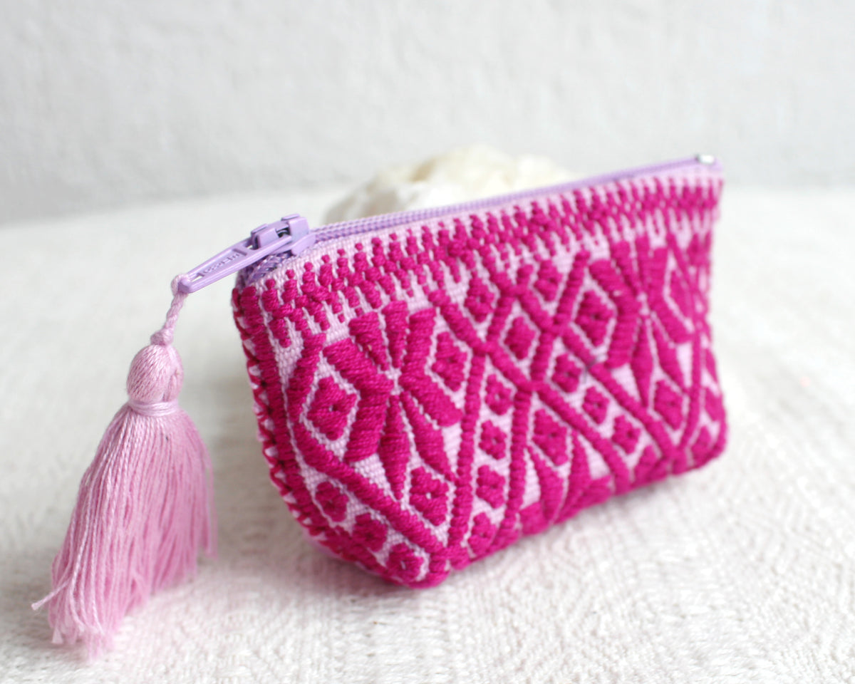 Mini Monedero Estrellas Bugambilia Rosa
