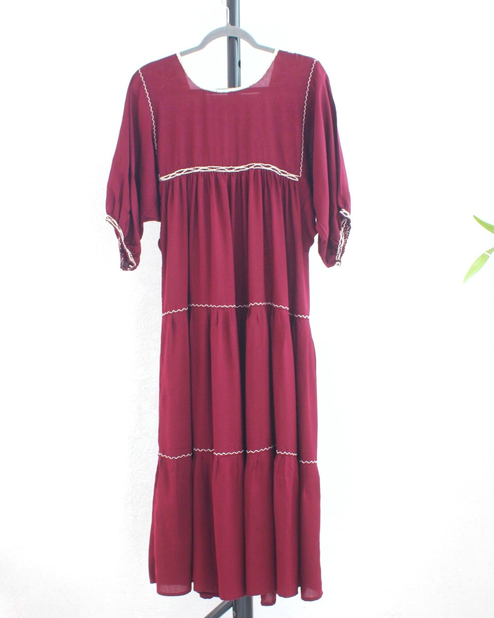 Vestido Maria Flores Vino Blanco L / XL