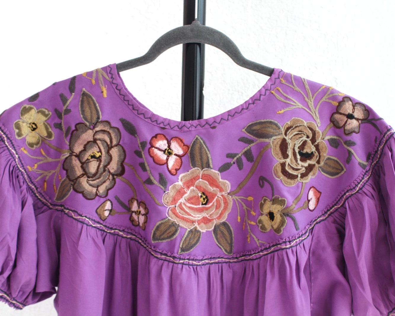 Blusa Abigail Flores Purpura  XL - XXL