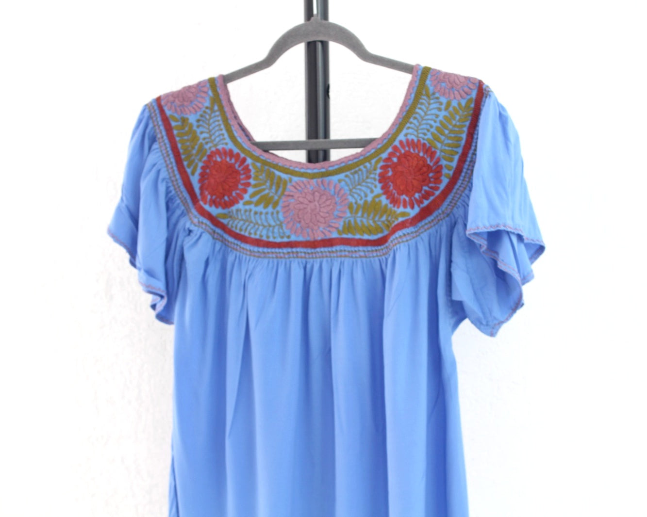 Blusa Aguacatenango Azul Rojo Verde