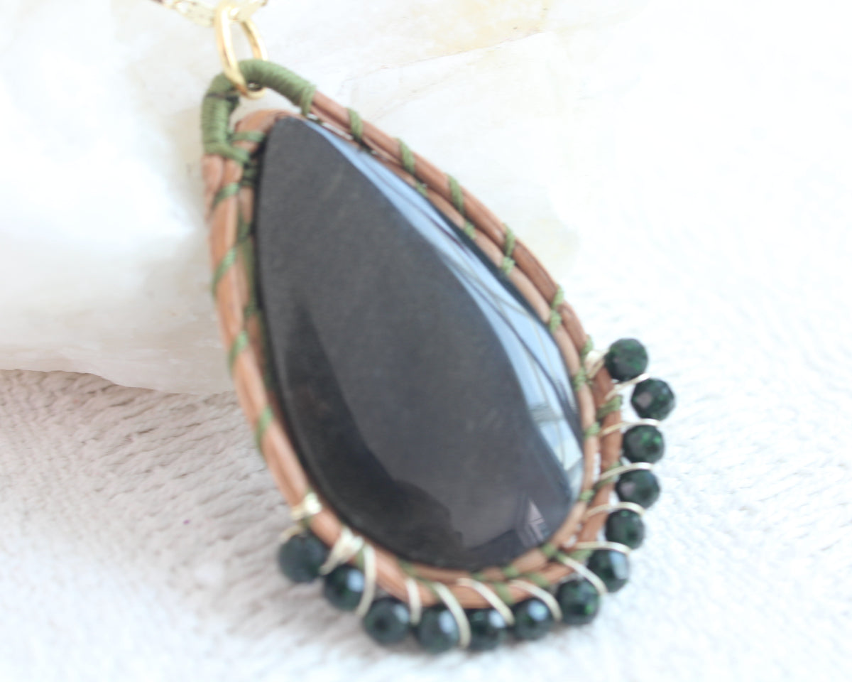 Collar Ocoxal Obsidiana