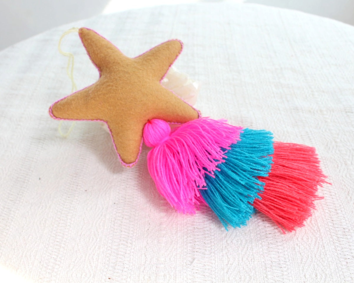 Estrella Rococo Rosa Azul Coral