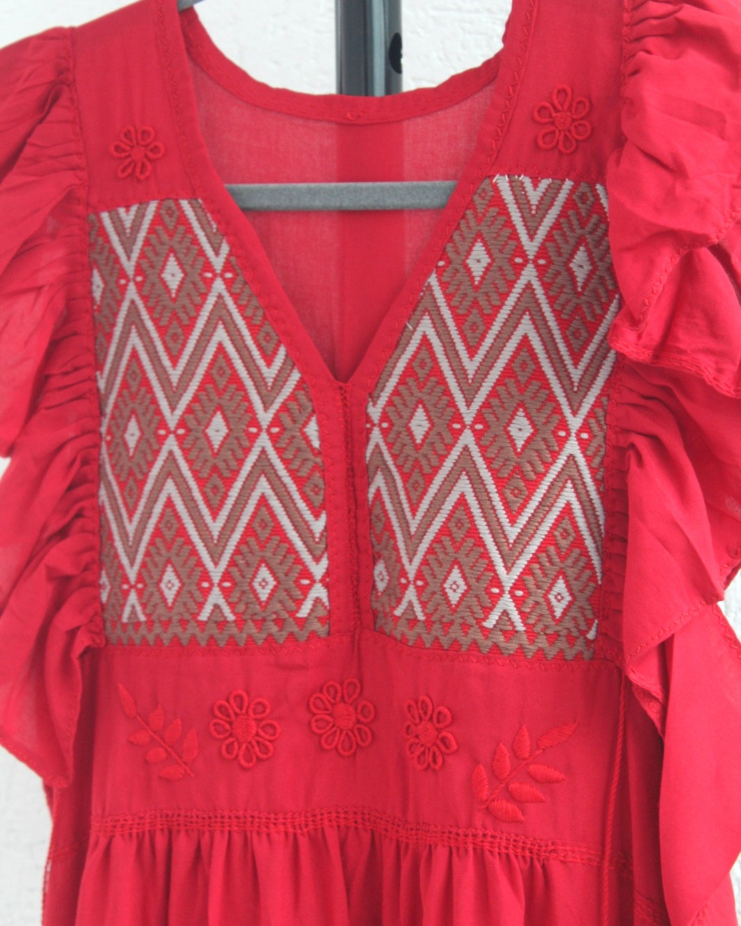 Vestido Antonia Rojo Beige 2XL