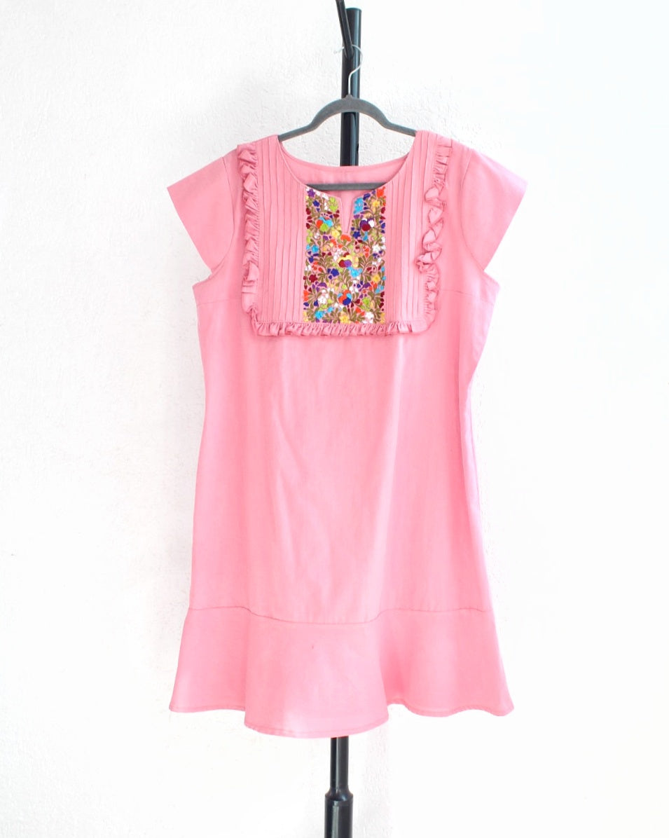 Vestido Claudia Corto Rosa