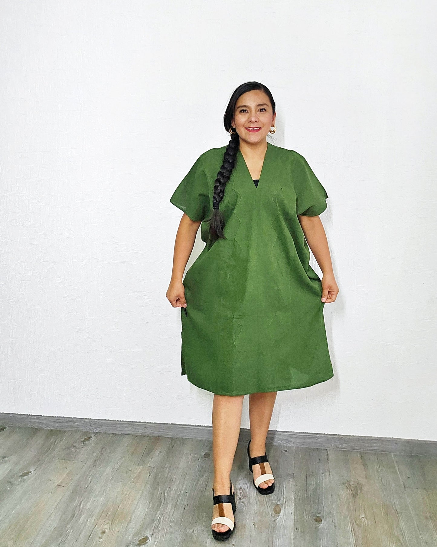 Huipil Largo Betaza Verde 2XL