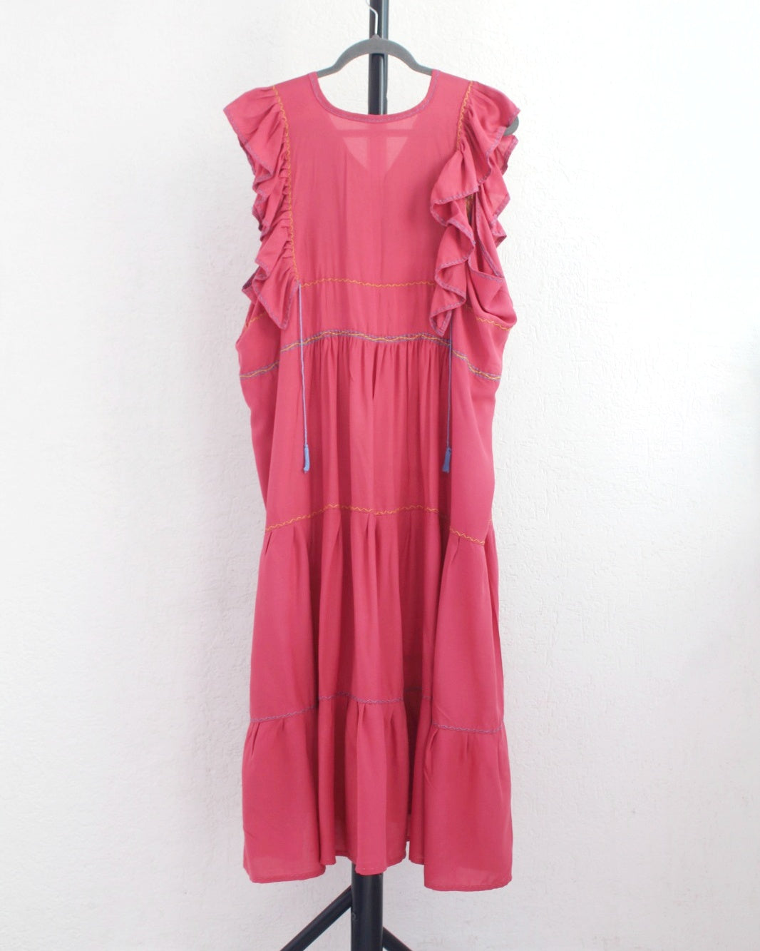 Vestido Antonia Coral Azul Amarillo 2XL