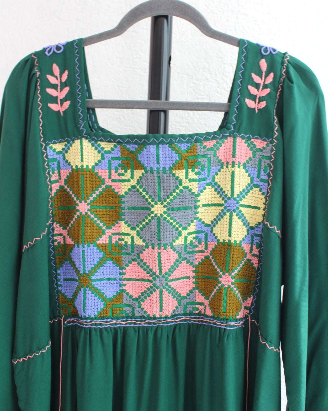 Vestido Julia Flores Manga XL / XXL Verde