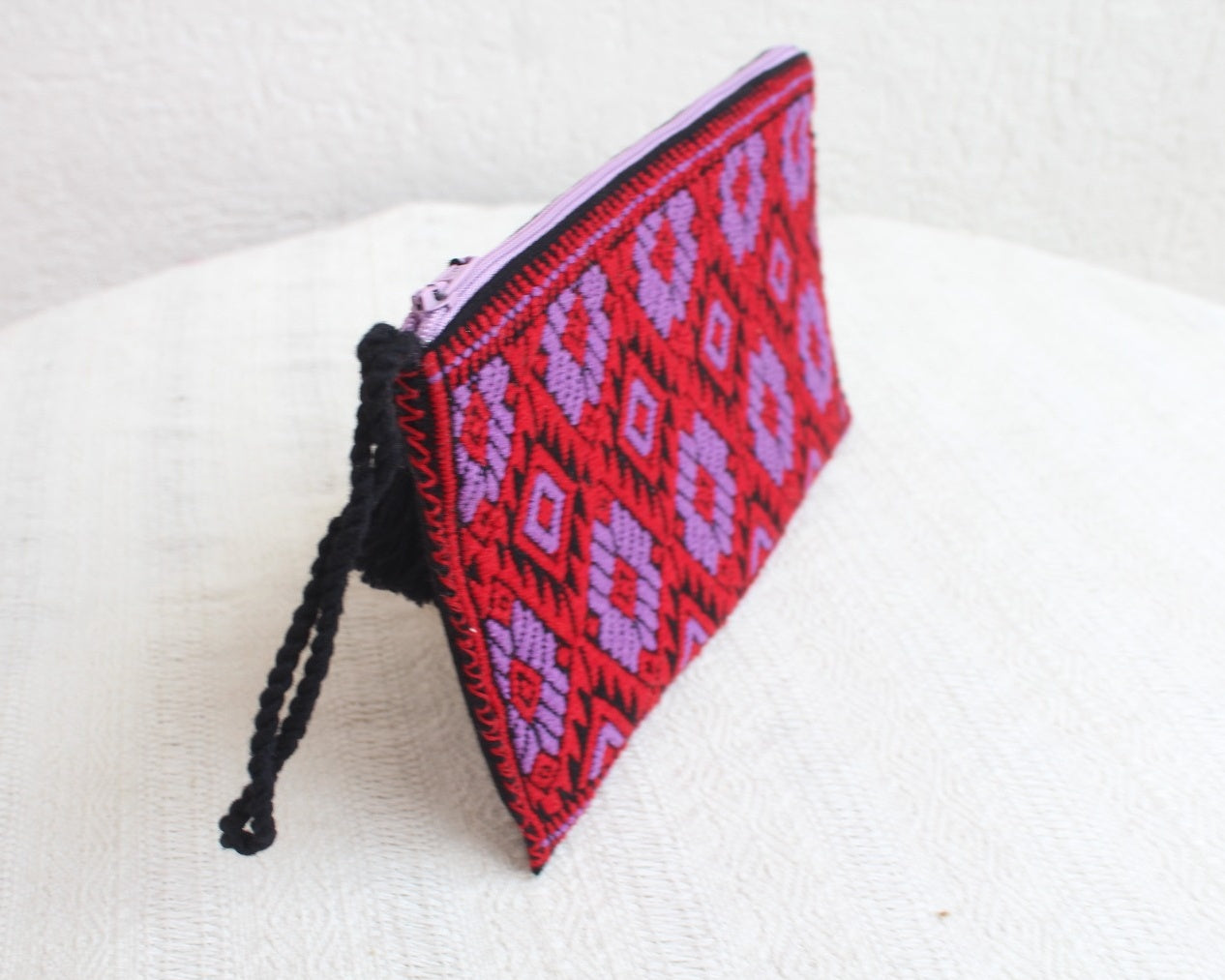 Neceser Flores Rojo Lila Negro