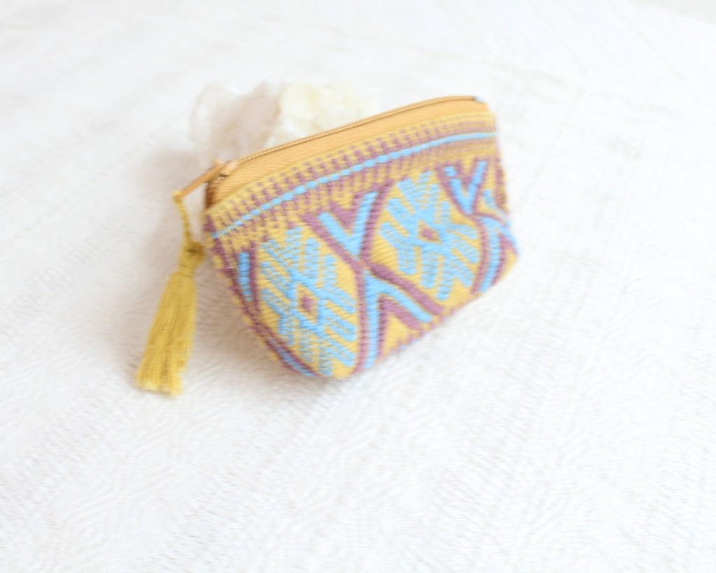 Mini Monedero Estrellas Amarillo Azul